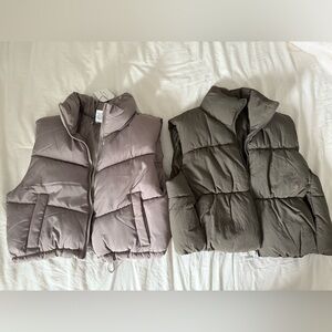 NWT & EUC Cropped puffer vests